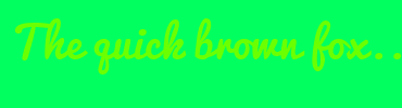 Image with Font Color 6BFF00 and Background Color 00FF5F